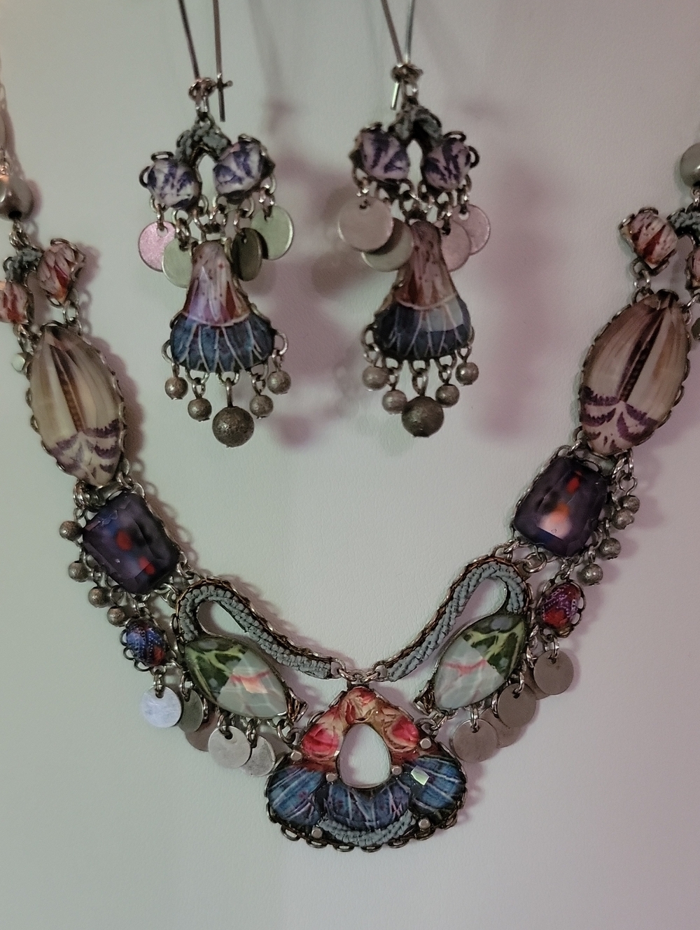 Ayala Bar Multicolor Necklace And Drop Earrings - Women Jewelry